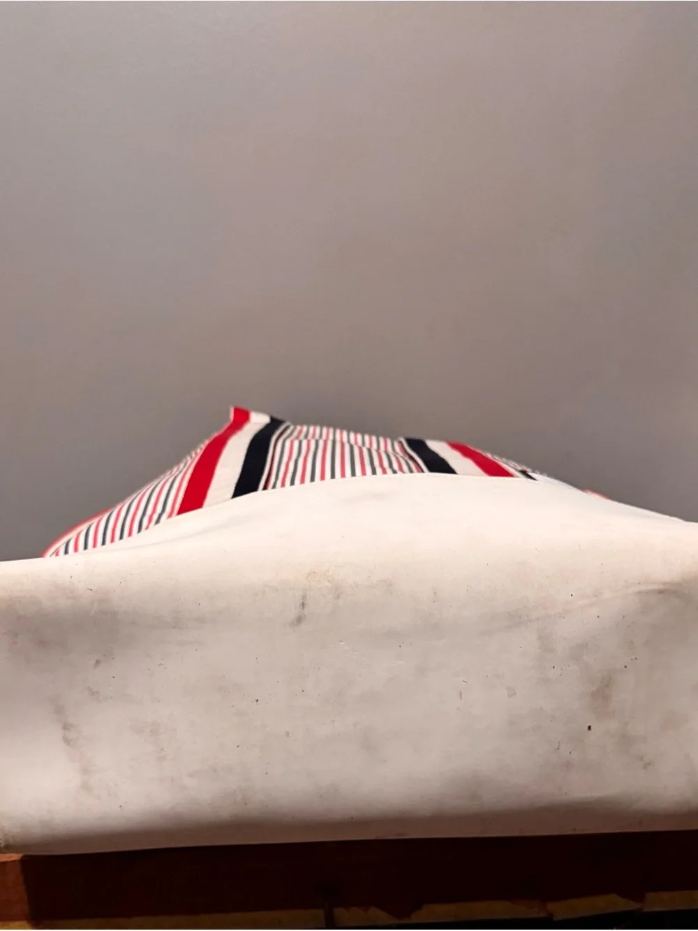 Thom Browne Striped Tote Bag Red White Blue Large Canvas Leather Shopper
